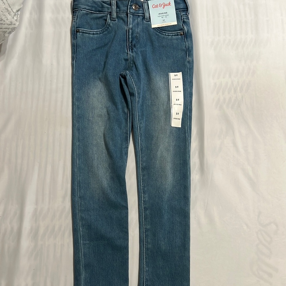 Cat and Jack Skinny Adjustable Waist - Blue - 5T